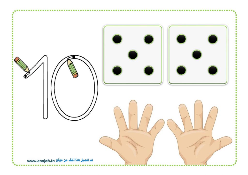 الأعداد من 0 إلى 10 وحركات الأصابع